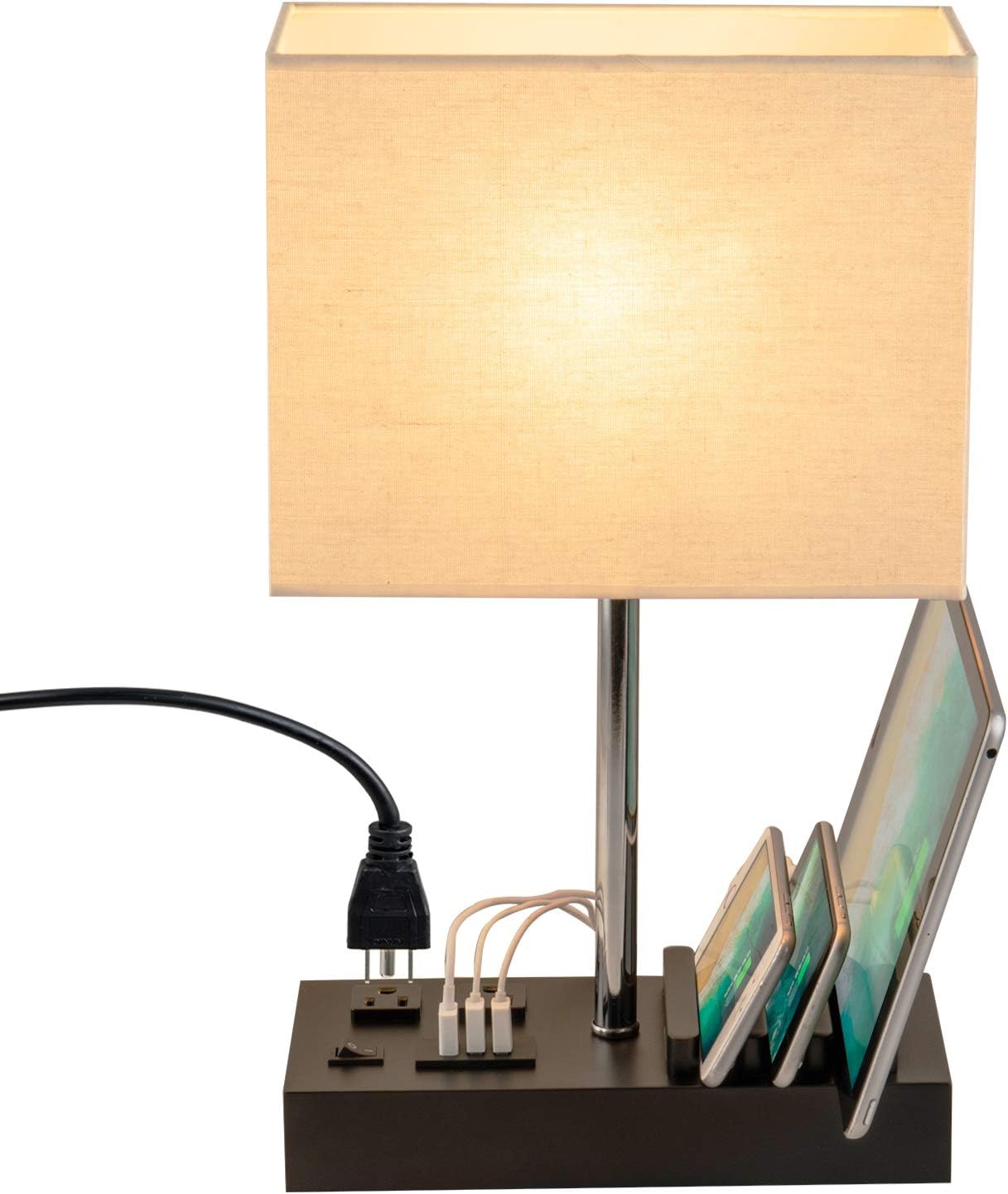 lamp with charging ports